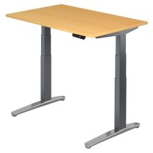 XBHM 12 GC | Bureau - Hêtre 120 x 80 réglable en hauteur électriquement