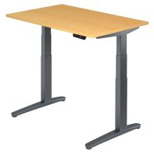 XBHM 12 GG | Bureau - Hêtre 120 x 80 réglable en hauteur électriquement