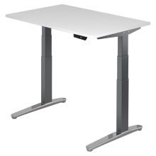 XBHM 12 GC | Bureau - Blanc 120 x 80 réglable en hauteur électriquement