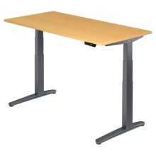 XBHM 16 GG | Bureau - Hêtre 160 x 80 réglable en hauteur électriquement