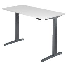 XBHM 16 GG | Bureau - Blanc 160 x 80 réglable en hauteur électriquement