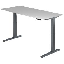 XBHM 19 GG | Bureau - Gris 180 x 80 réglable en hauteur électriquement