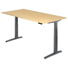 XBHM 2E GG | Bureau - Érable 200 x 100 réglable en hauteur électriquement