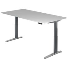 XBHM 2E GC | Bureau - Gris 200 x 100 réglable en hauteur électriquement