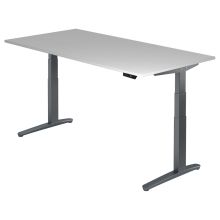 XBHM 2E GG | Bureau - Gris 200 x 100 réglable en hauteur électriquement