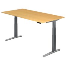 XBHM 2E GC | Bureau - Hêtre 200 x 100 réglable en hauteur électriquement