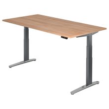XBHM 2E GC | Bureau - 200 x 100 Noyer réglable en hauteur électriquement