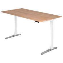XBHM 2E WC | Bureau - 200 x 100 Noyer réglable en hauteur électriquement