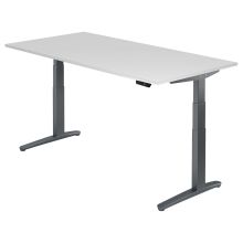 XBHM 2E GG | Bureau - Blanc 200 x 100 réglable en hauteur électriquement