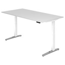 XBHM 2E WC | Bureau - Blanc 200 x 100 réglable en hauteur électriquement