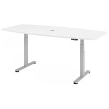 XDSM 22 S | Bureau - Blanc 220 x 103 réglable en hauteur électriquement
