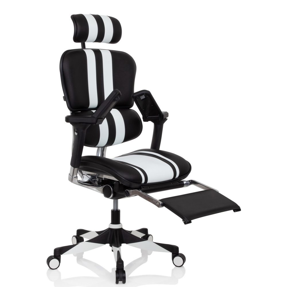 Chaise de direction ergonomique Ergohuman Elite, blanc.